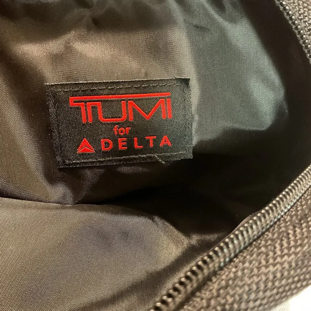 TUMI For Delta Ballistic Black Toiletry Tech Pouch Bag